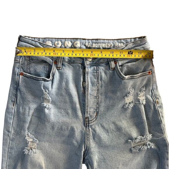 S.O.N.G. Women’s Light Blue Jeans,  Size 5/27, 90’s Boyfriend Jeans - Picture 3 of 9